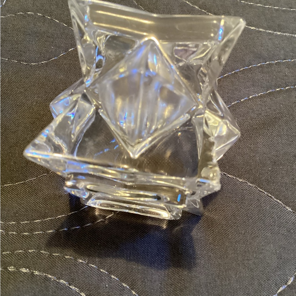 Vintage DePlomb 24% lead crystal candle holders, REDUCED